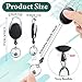 Honoson 50 Pcs Heavy Duty Retractable Badge Reels Batch ID Badge Holder Retractable Clip Bulk Key Holder with Ring for Office Worker Employee, Doctor Nurse Gifts (Black)