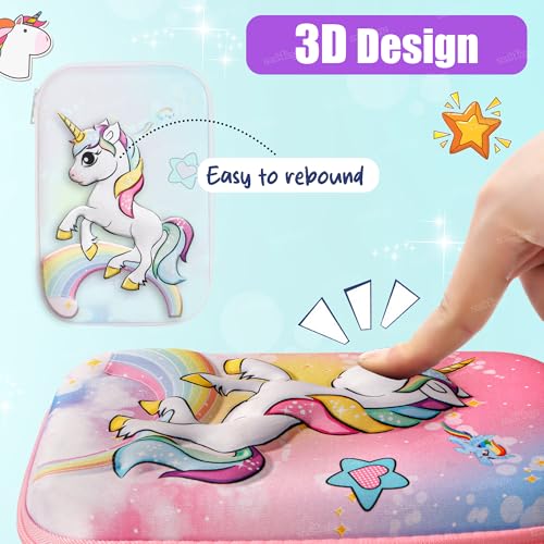 Image of Zest 4 Toyz Hardtop Pencil Case for Girls and Boys Large Capacity(Unicorn Themed)