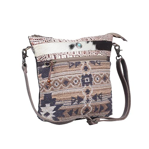 Myra Bag Western Canvas Crossbody Bag for Women - Cotton and Upcycled Leather Shoulder Bag Junoesque2