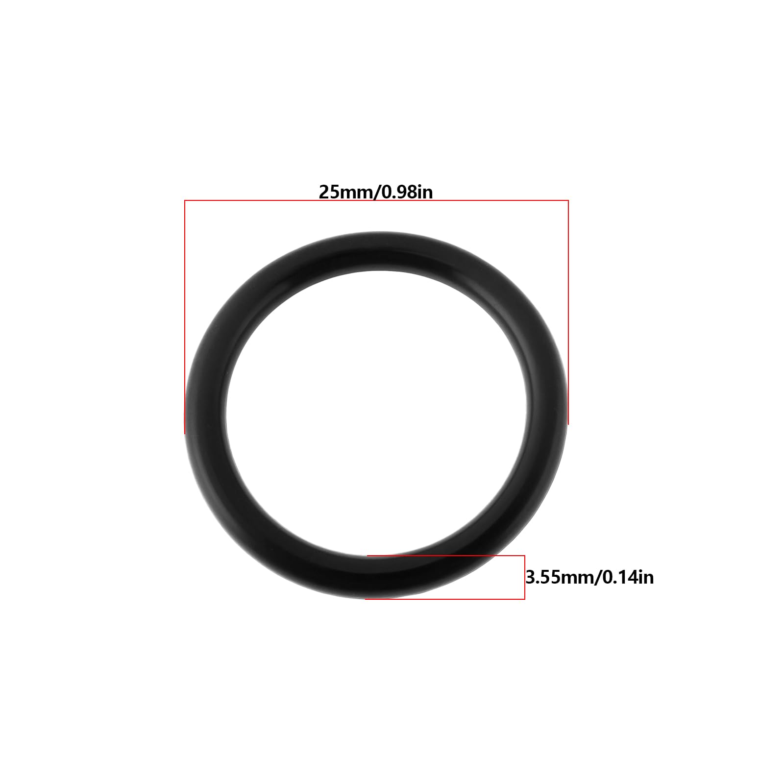 VGOL 10pcs O-Ring 25x3.55mm Tractor Seal Ring Compatible with John Deere 301A 302A 1020 1030 1040 1120 1130 1140 1350 Replaces A4730R A-A4730R - Image 4