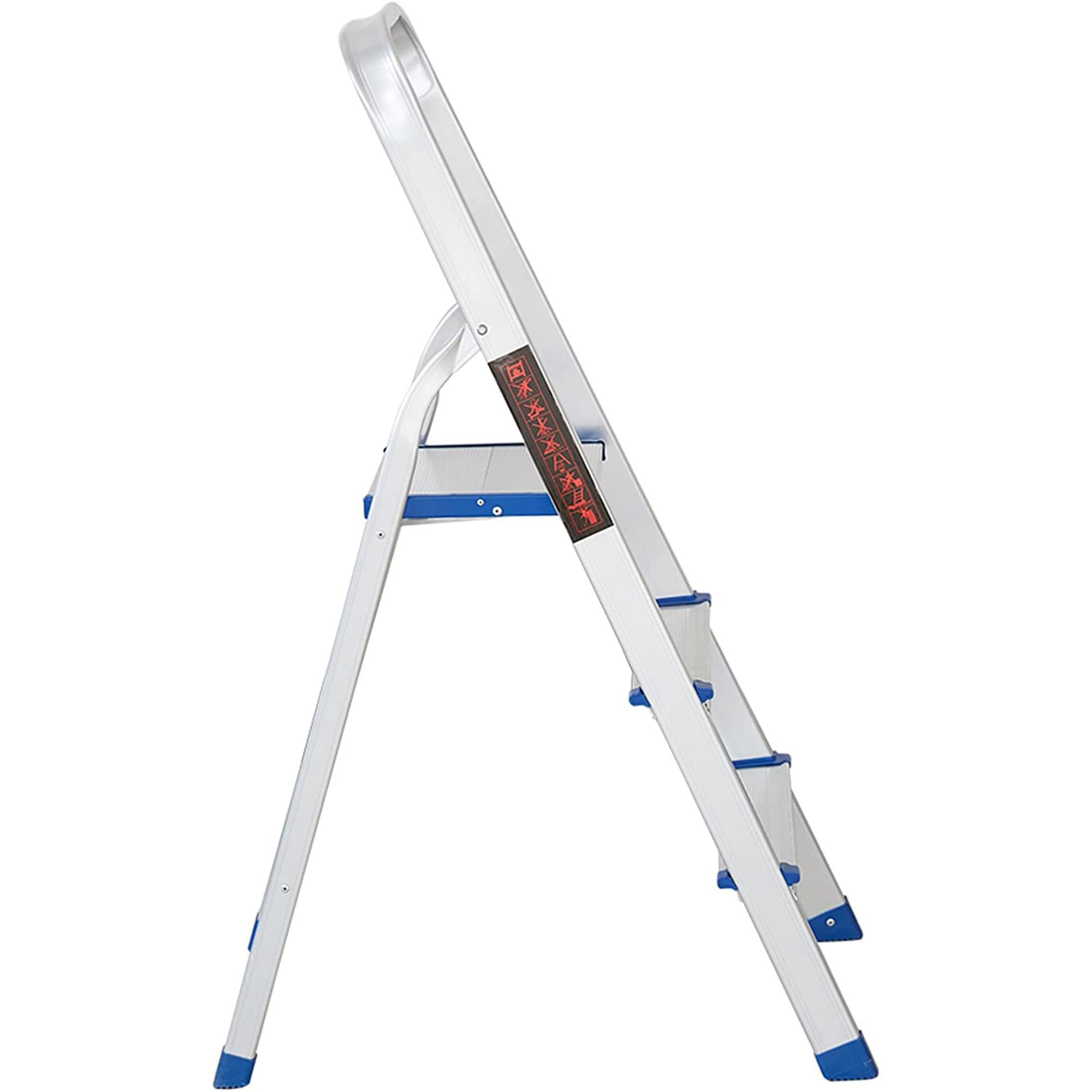 TREPPE Leiter aus Aluminium, zusammenklappbar, leicht, 3 Stufen