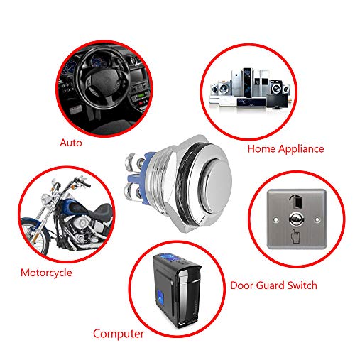 Mintice 10 Pezzi Auto 16mm Momentaneo Interruttore...