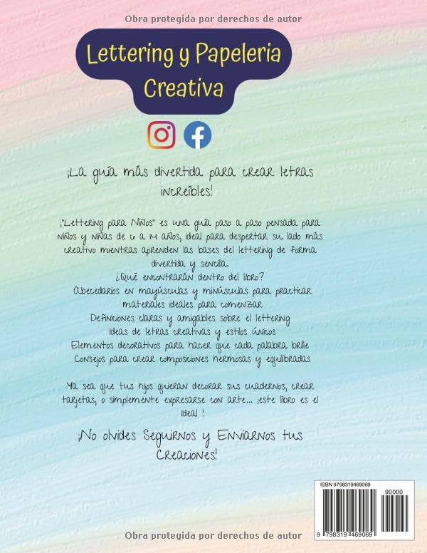 Miniatura 2 de Lettering para Niños Escritura creativa para niños, letras, plantillas, abecedarios en mayusculas y minusculas, (Spanish Edition)