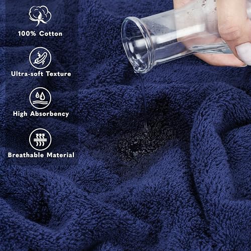 Image of American Soft Linen 100% Cotton Luxury Turkish Towels, 2PC 35x70 Bath Sheet | Soft Absorbent Quick Dry OEKO Tex Standard 100 Certificated Durable Machine Washable Breathable Premium Hotel Quality