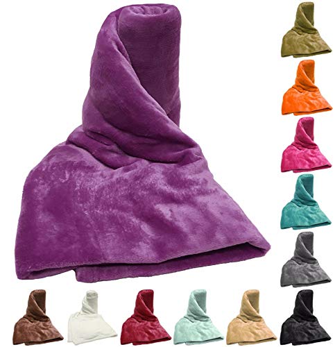 Jeté/Couverture en fausse fourrure, prune, Simple