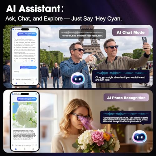 AI Smart Glasses with Camera 8MP HD Camera Glasses for Men Women 1200P 30FPS Video Recordi - image 6
