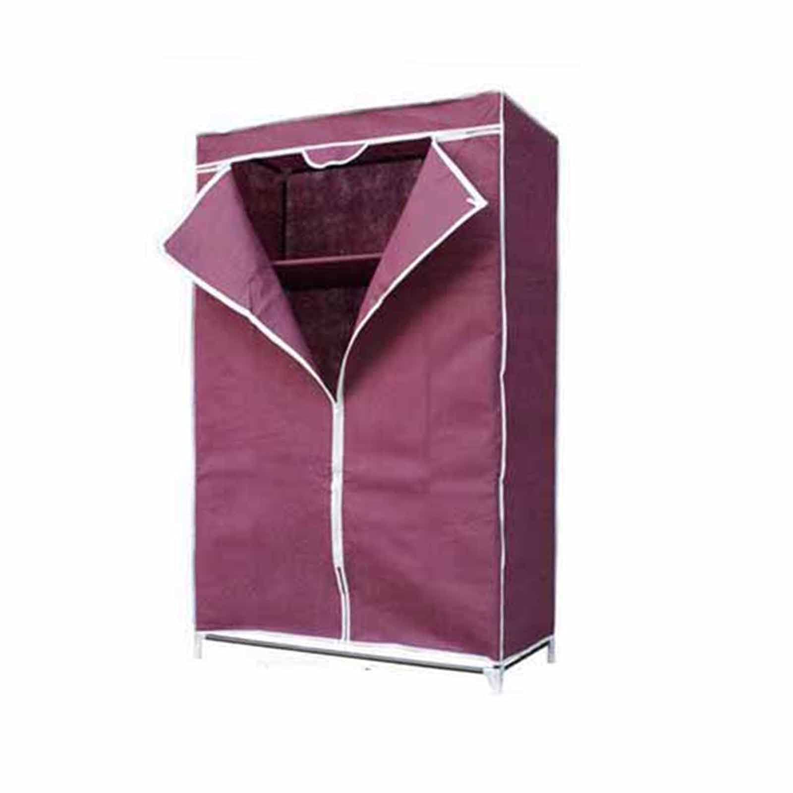 Offener Kleiderschrank,langlebiger Schrank-Aufbewahrungsorganisator aus Vliesstoff,tragbarer Metall-Kleiderbügel für Kleiderschränke,140 x 90 x 44 cm (Größe: 140 x 90 x 44 cm,Farbe: E)