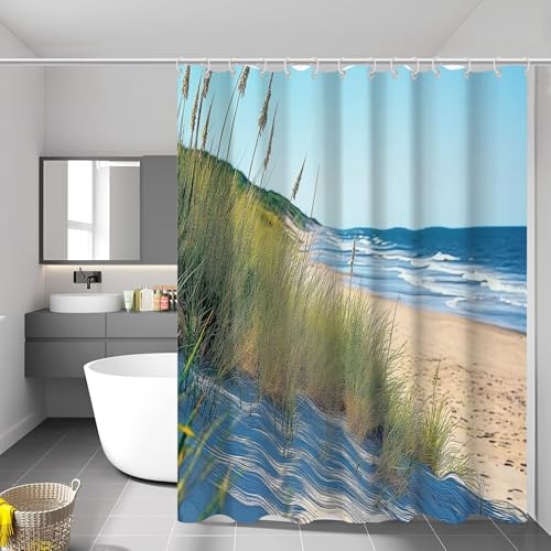 Rideau de douche lavable en machine 240x200 cm imperméable avec crochets inclus