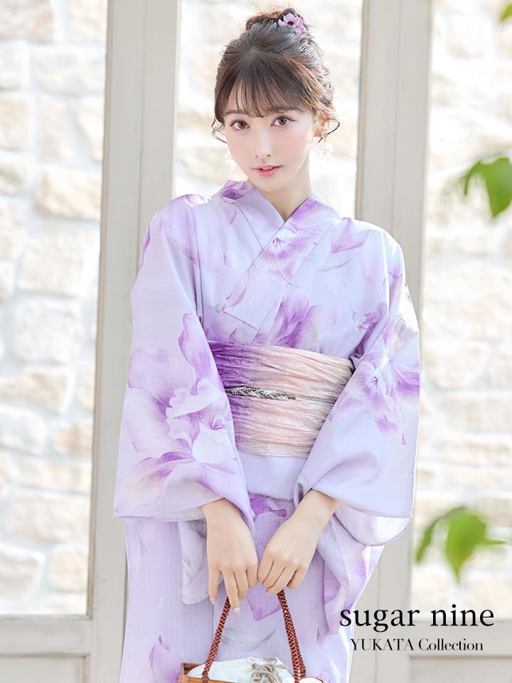 美品 夏着物 絽 トールサイズ“氷が解けても美味なグレープジュース”小紋C-61 夏着物 絽 トールサイズ“氷が解けても美味なグレープジュース