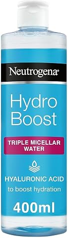 Neutrogena Hydro Boost Cleanser with Micellar Water & Hyaluronic Acid, Removes Makeup, Dirt and Oil, Hydrates Skin, Hypoallergenic, Alcohol Free, 400ml