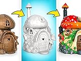  Magisches DIY-Pilzhaus aus Pappe und Lehm
