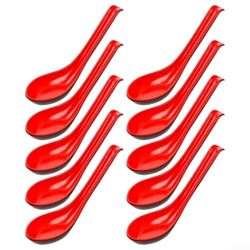 Catering Essentials - Juego de 10 cucharas de melamina de mango largo para restaurantes o tiendas de alimentos