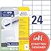 Produktbild AVERY Zweckform 3490 Adressaufkleber (600 plus 120 Klebeetiketten extra, 70x36mm auf A4, Papier matt, bedruckbare Absenderetiketten, selbstklebende Adressetiketten mit ultragrip) 30 Blatt, weiß
