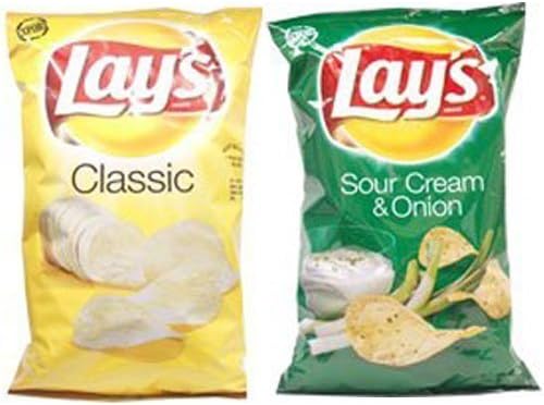 フリトレー レイズ ポテトチップス 塩味＆サワークリーム&オニオン味 各1袋セット 140グラム (x 2)