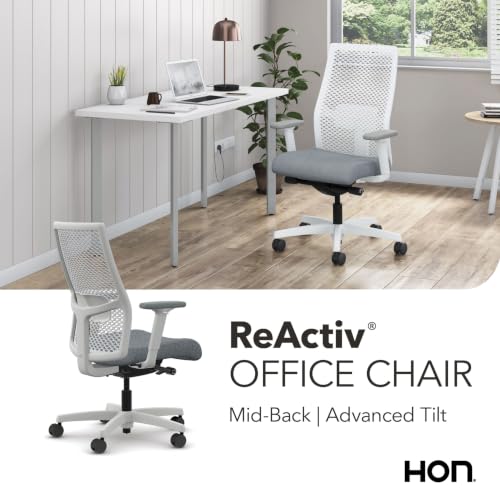 Image of HON Ignition 2.0 ReActiv Ergonomic Office Chair, Lumbar Support, White