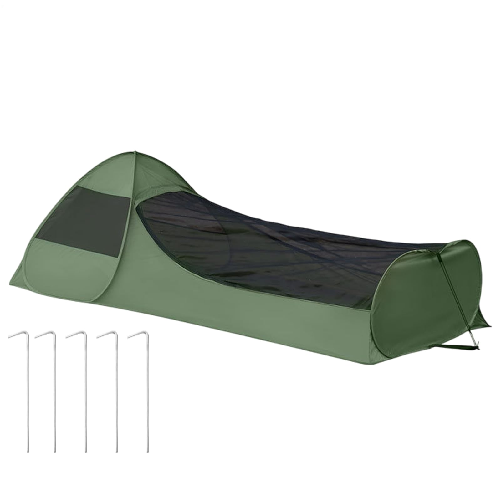 Carpa neta para acampar, cama individual plegable emergente - Soende Bag Net Carpa doble tirador cama toldo, protección de red más fina, equipo de respiración para viajes y viajes al aire libre
