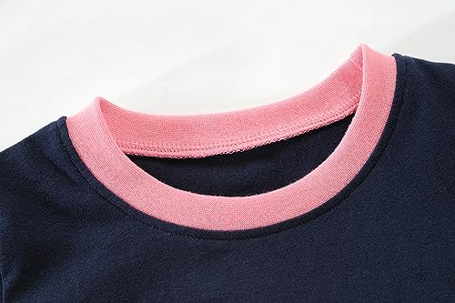 DDSOL Toddler Girls Pajamas Set Long Sleeve Pjs Baby Kids Sleepwear Cotton Warm Winter Jammies 1-7 Years3