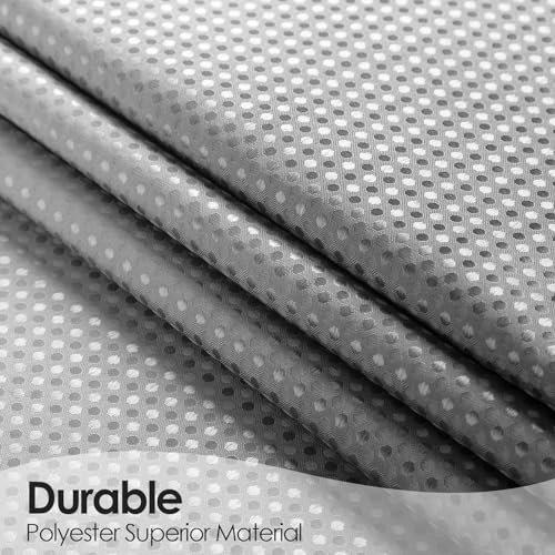 Image of HOMETHREADS Embrace Luxury with Our 6-Feet Long Premium Polyester Shower Curtain with 12 Hooks for a Lavish Bathroom Ambiance | Stylish, Splendid, and Perfectly Sized (White Shade Grey, 180x200cm)
