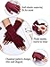 SATINIOR 4 Pairs Winter Fingerless Gloves for Women Half Finger Typing Gloves with Long Wrist Cuff Knit Fingerless Mittens for Women (Black,White,Dark Grey,Wine Red)