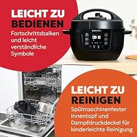 Instant Pot Multikocher, 3.8L 7-in-1 Smart Cooker - Schnellkochtopf, Schongarer, Reiskocher, Sautierpfanne, Joghurtbereiter, Dampfgarer und Speisewärmer - Schwartz – Ansicht 6