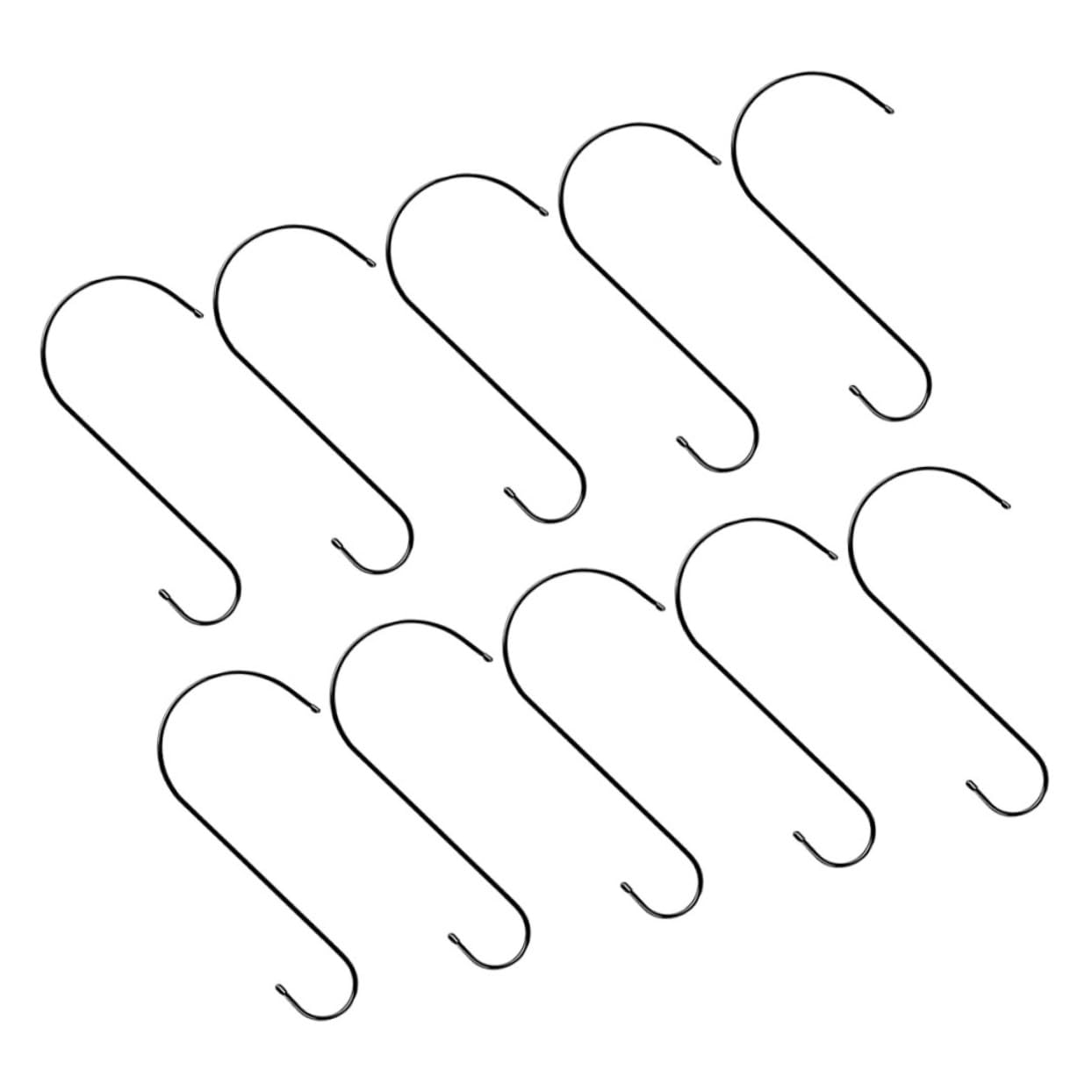 DECHOUS 10Pcs S Shaped Hooks for Hanging Bird Feeders Garden Plants Durable Planter Hangers Extension Hooks for Outdoor Use for Courtyards and Decks