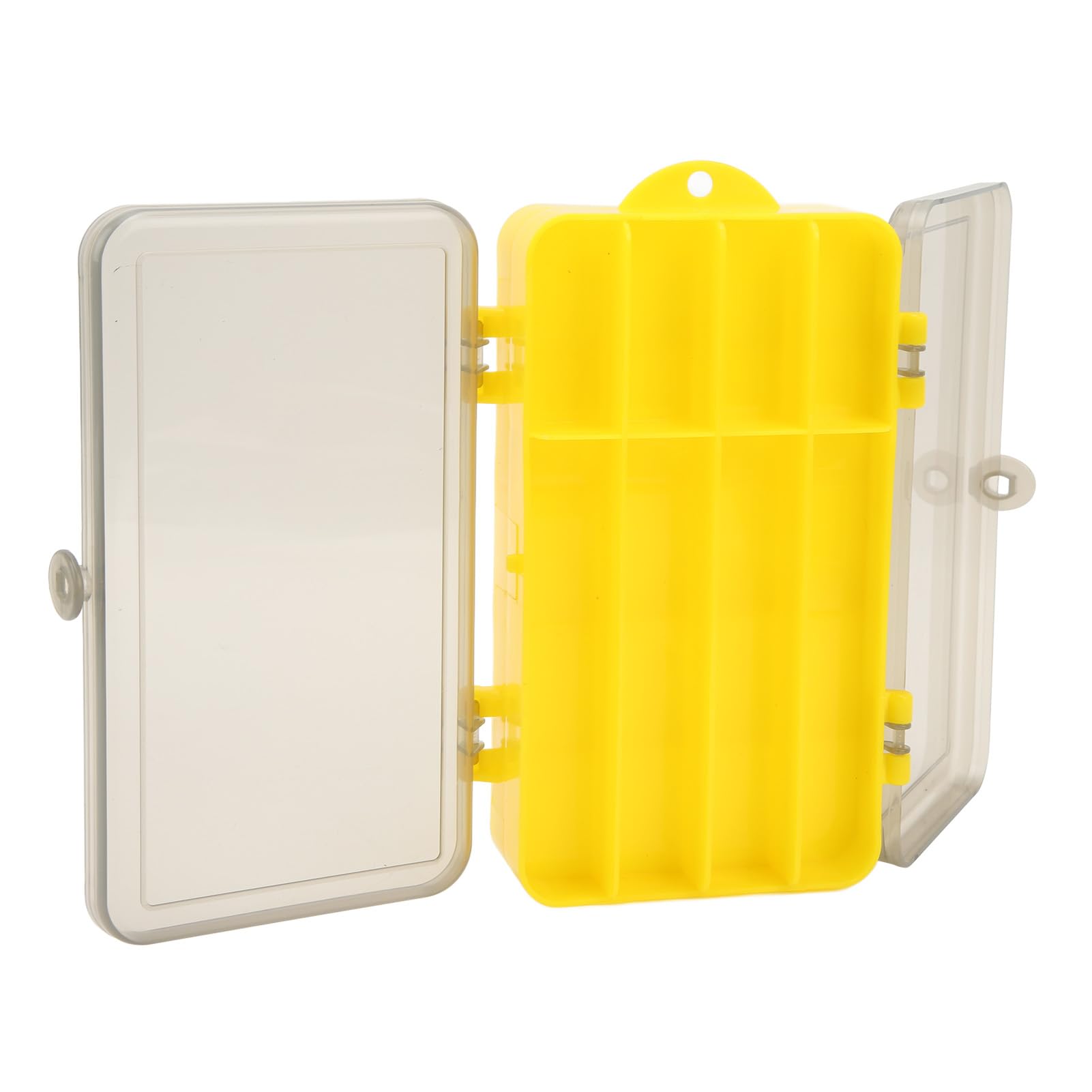 Fishing Lure Tray, Large Capacity Bait Box, Multi Function Fishing Tackle Tray, PP Material, Easy Carrying and Storing, Outstanding for Fishing Supplies Organization (Yellow)