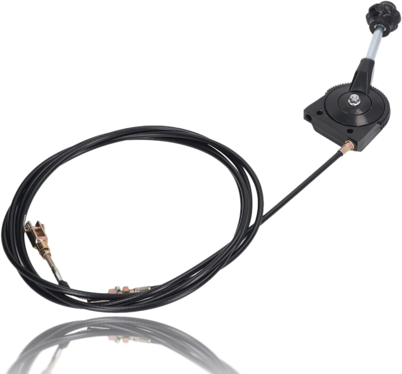 Throttle Cable Repair Kit, 3.5 Meter Excavator Manual Throttle Cable Replacement Stainless Steel Joint PU Tube Excavator Throttle Control Cable Throttle Controller Accessories