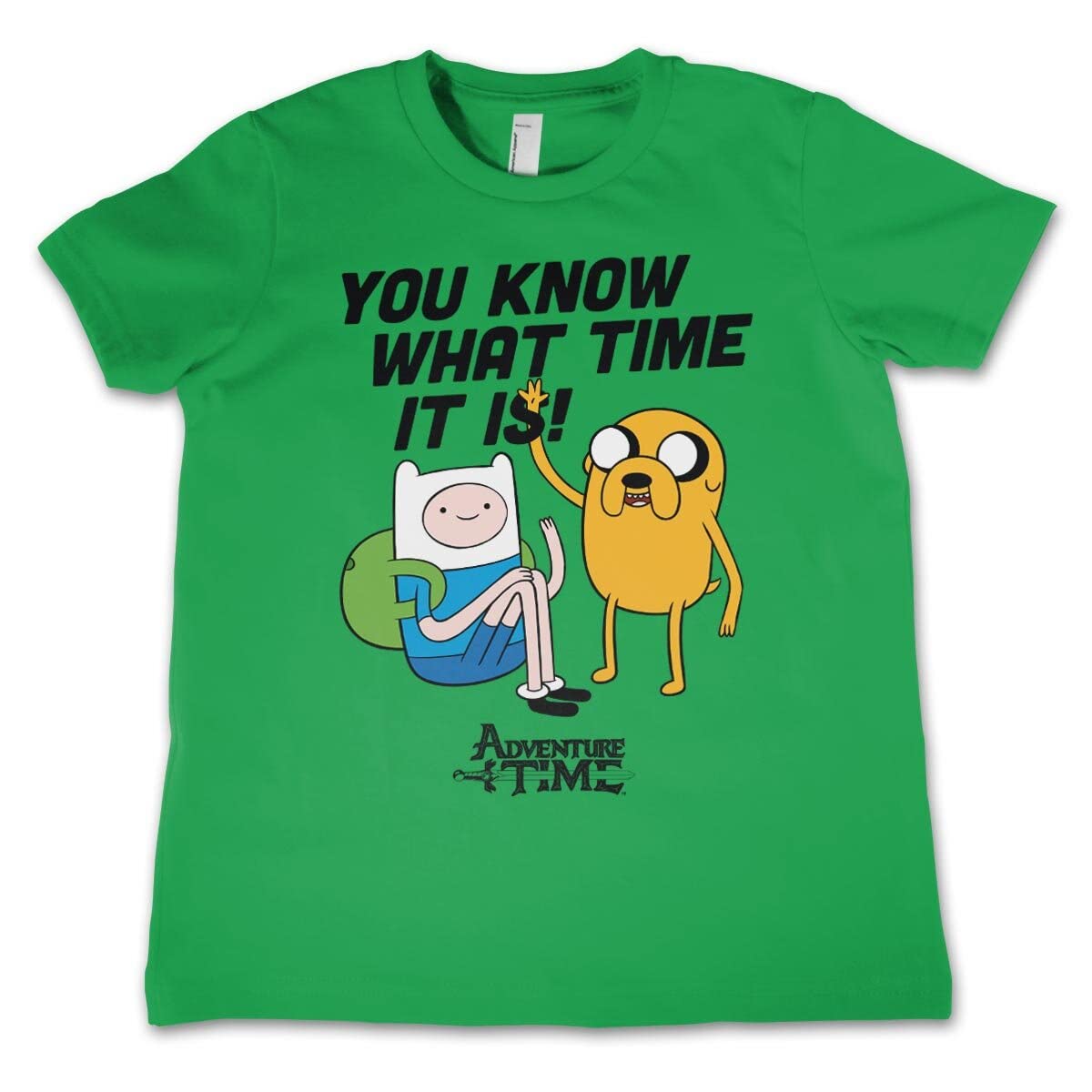 Adventure Time Green Officially Licensed It's Kids T-Shirt (Green), 12 Years