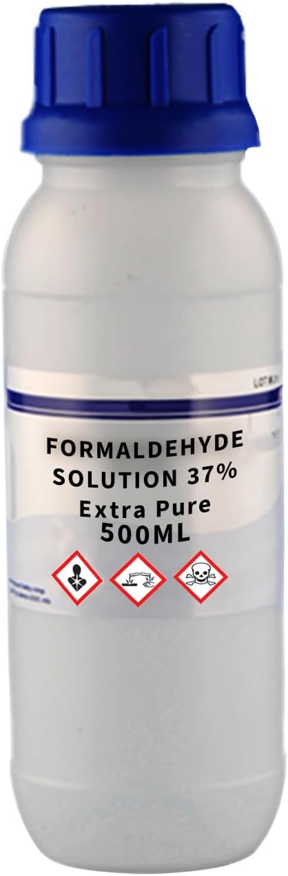 King Mariot Medical Equipments Formaldehyde Solution 37% Extra Pure Stabilized with 8-12% Methanol | 500ML | Formalin