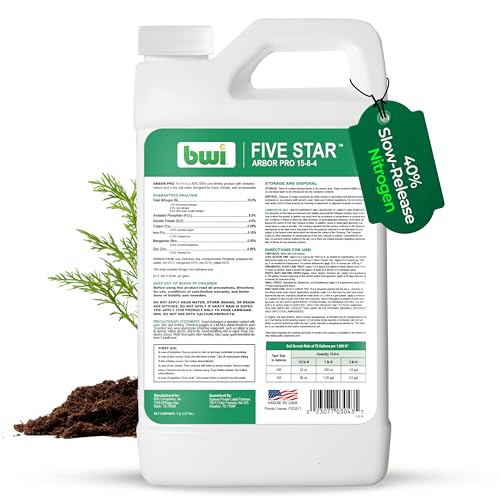 Five Star Arbor Pro 15-8-4 Liquid Fertilizer with Minors for Healthy Growth & Vibrant Plants - Slow-Release Nitrogen with Lasting Chelated Micronutrients for Trees, Shrubs & Ornamentals - 1 Quart