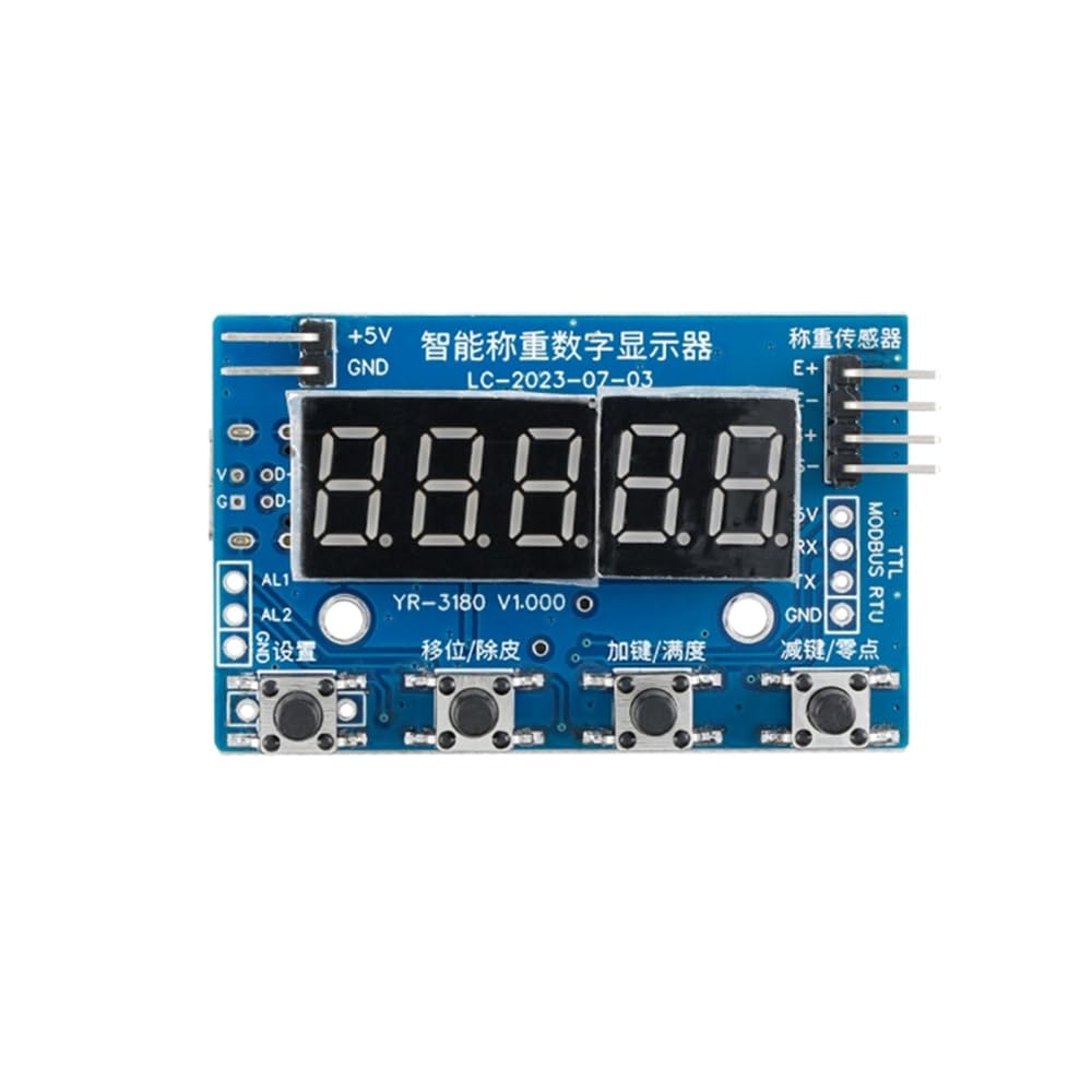 DONGKER Digital Load Cell Module,24-bit Weighing Instrument TTL Serial Modbus with Display Intelligent Load Cell Board