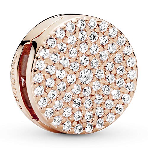 PANDORA Reflexions Round Pavé Clip Charm - PANDORA Bracelet Charm for PANDORA Timeless Bracelets - Stunning Women's Jewelry - Gift for Women