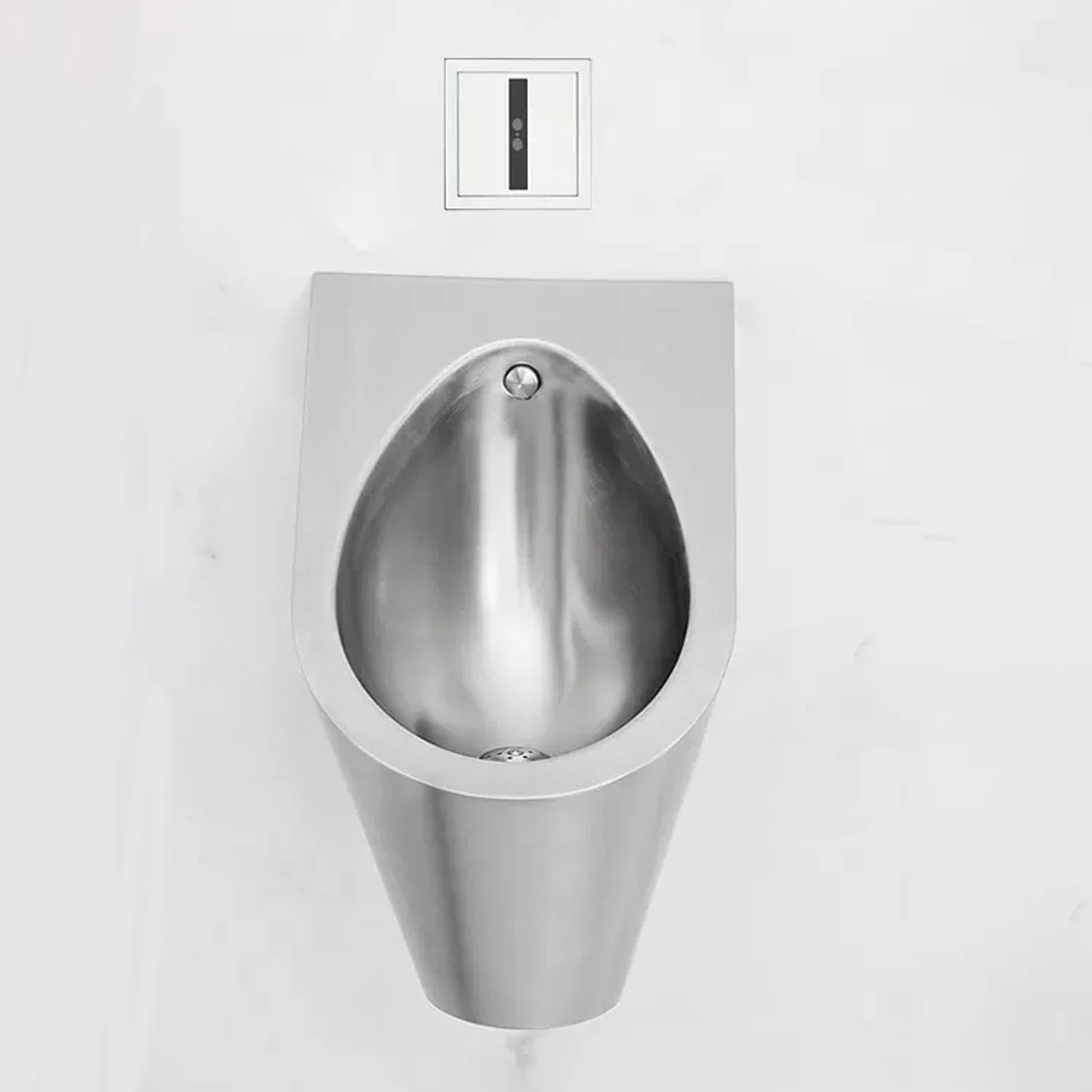 OTQEFTN Wall Mounted Sensor Urinal, 304 Stainless Steel Urinal, Splash-Proof Men's Urinal, Anti-Clogging Sanitary Ware Public Toilet, for Home/Hotel