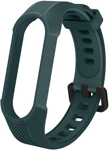 Yuuol Pulseras de silicona suave, compatibles con Xiaomi Mi Band 65, correa deportiva ajustable para mujeres y hombres