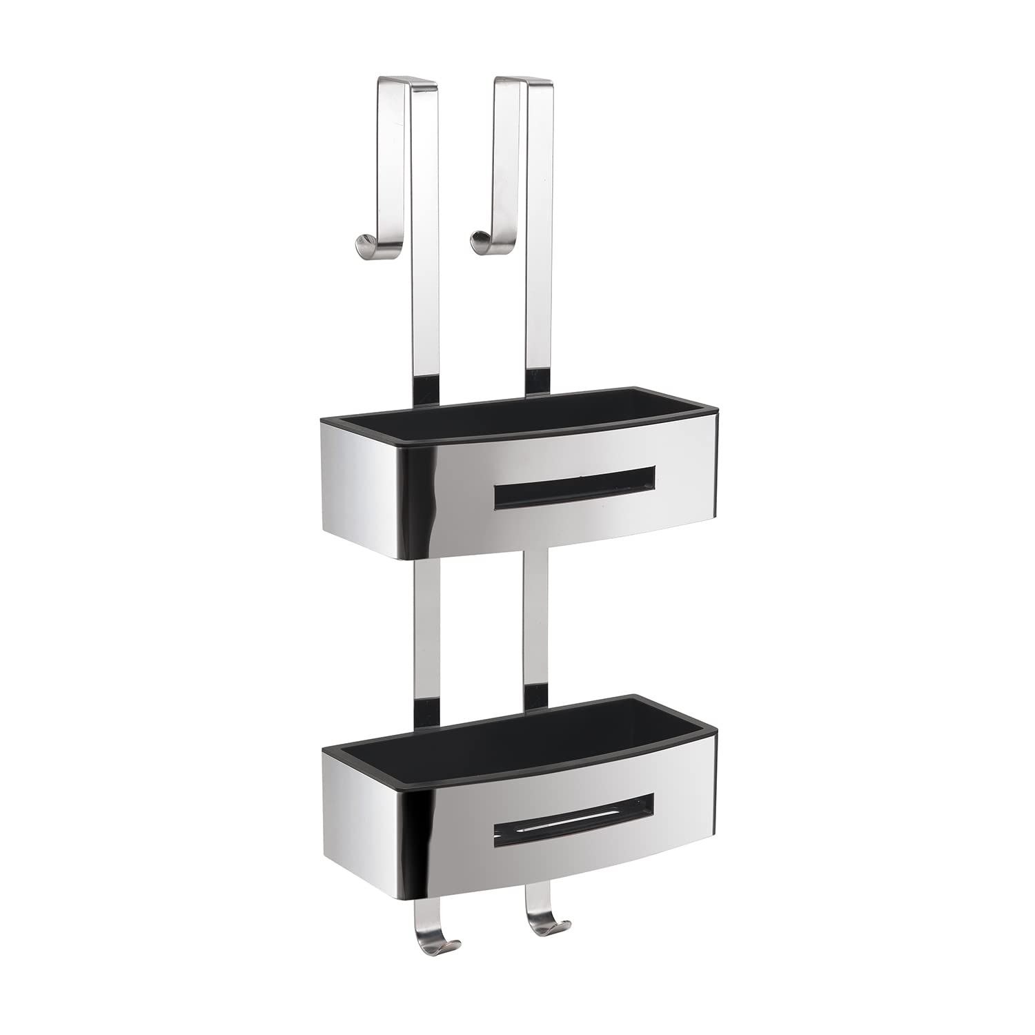Gedy Rectangular Shower Basket, Black, Non Applicable