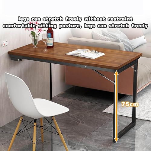 Mesa de cocina plegable – Mesa de comedor y corte montada en la pared que ahorra espacio para pequeños diseño moderno, fácil de instalar y multifuncional para el hogar