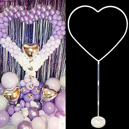 UYUH - Supporto per palloncino a forma di cuore, kit di supporto per colonne, decorazione, supporto per palloncini per compleanno, matrimonio, anniversario, laurea, materiale per feste, 160 x 65 cm