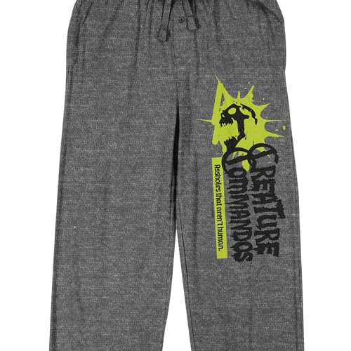 DC Comics Creature Commandos Title Artwork Men's Heather Gray Sleep Pajama Pants2