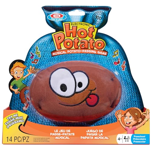 Alex: Ideal: Electronic Hot Potato - Party Game Musical Potato-Passing Game Plush Battery-Powered Spud Fast-Paced Preschool Family & Kids Ages 4+