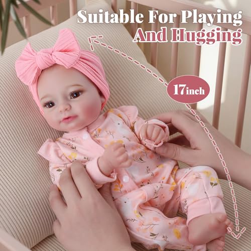 Muñeca Reborn Bebé Realista 17 Pulgadas BABESIDE miniatura 7