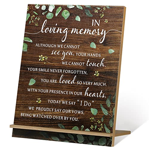 Chunful in Loving Memory Wedding Sign Acrylic Memorial Table Sign for...