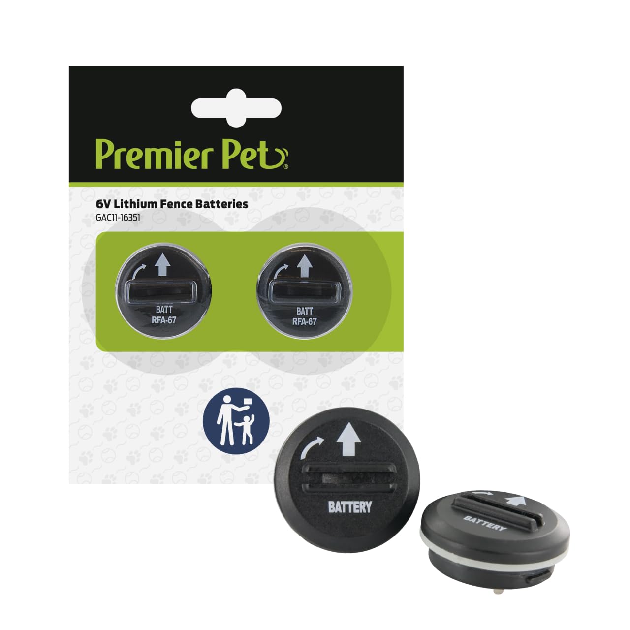 Premier Pet 6V Lithium Batteries Pack of 2 - Convenient Replacement Power Source - Long Lasting Battery Life - Broad Compatibility Pack for Wireless Fence Collars - Easy to Replace