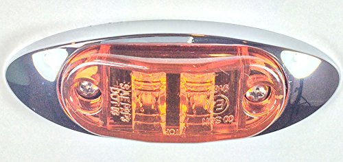 Luces LED de marcador ámbar 4 x 1.5 pulg. (6 unidades) miniatura 2