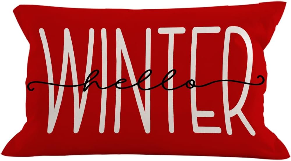 AOFANGGO Christmas Pillow Cover 12x20 inch Holiday