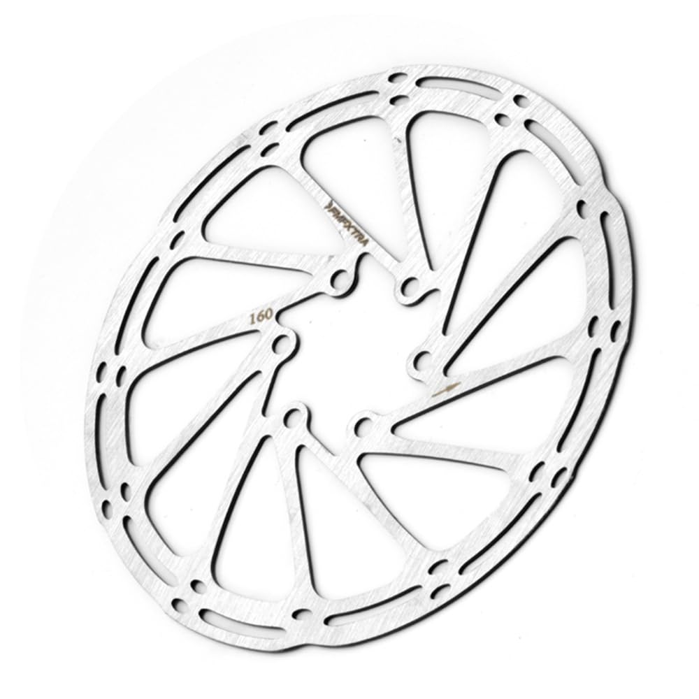 HOUSON Brake Disc for Mountain Bikes & Road Bikes - Reinforced 2mm Steel Disc with Triangular Slots - Compatible with 140/160/180/203mm & 6-Bolt(203mm)
