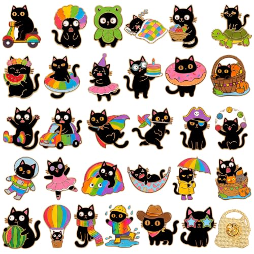 Image of 30 /60 Pcs Cute Enamel Pins Bulk Lapel Brooch