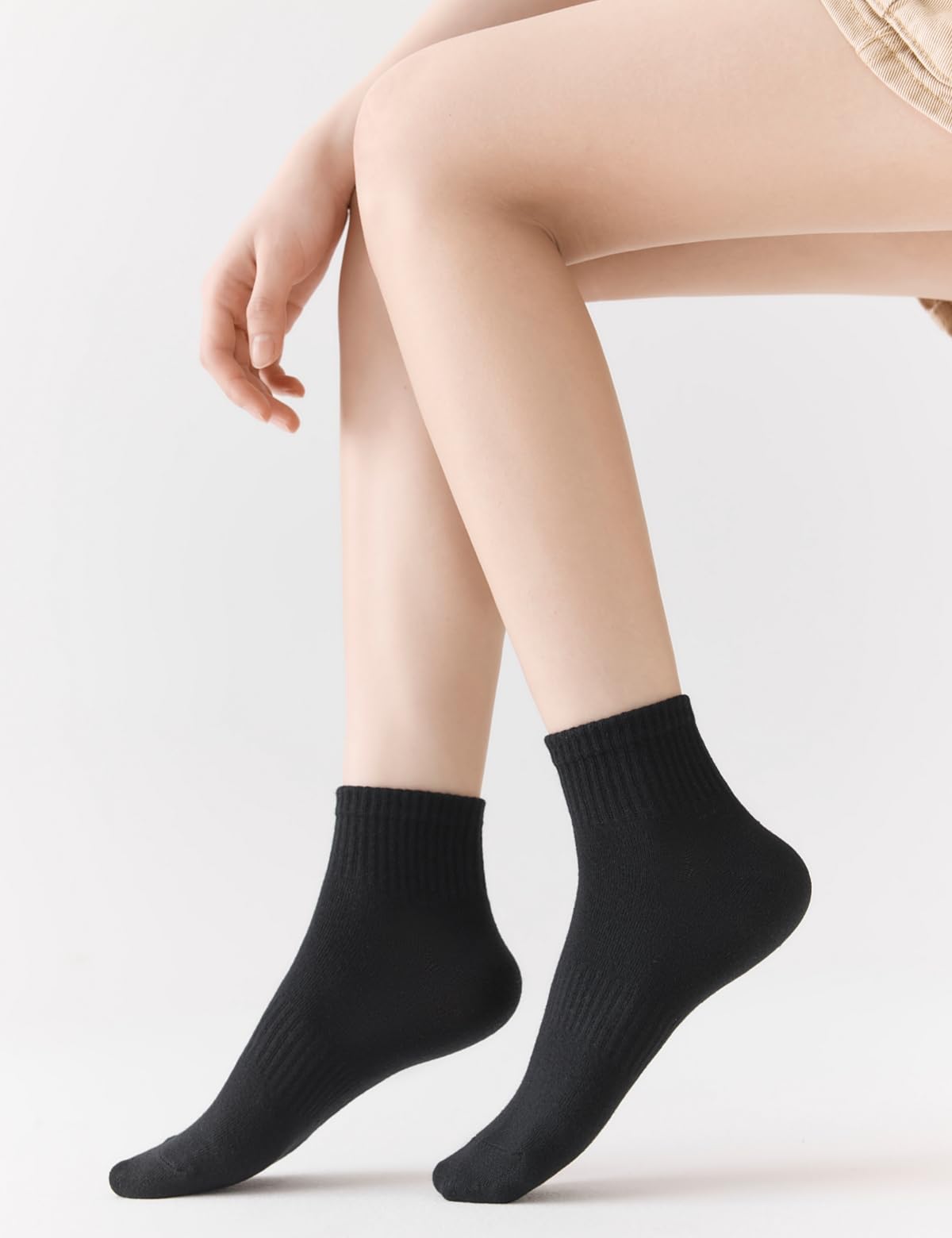 Rehelu Calcetines tobilleros de algodón para mujer, 5 pares