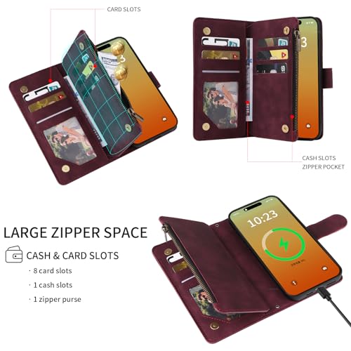 UEEBAI Wallet Case for iPhone 15 Pro 6.1 inch - Image 2