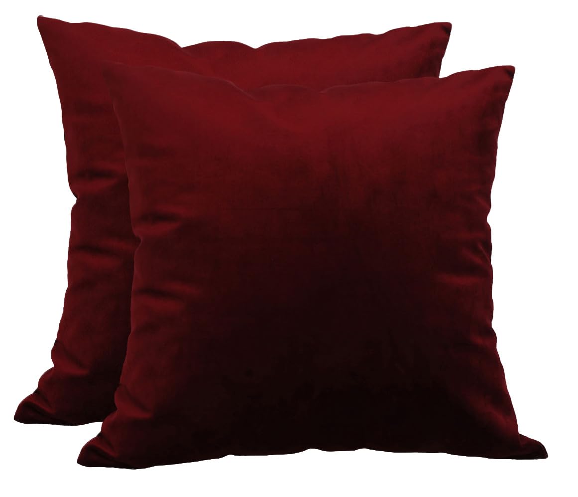 TangDepot 2-Pack Super Soft Velvet Pillow Covers, 20x20 Grass Green — view 83