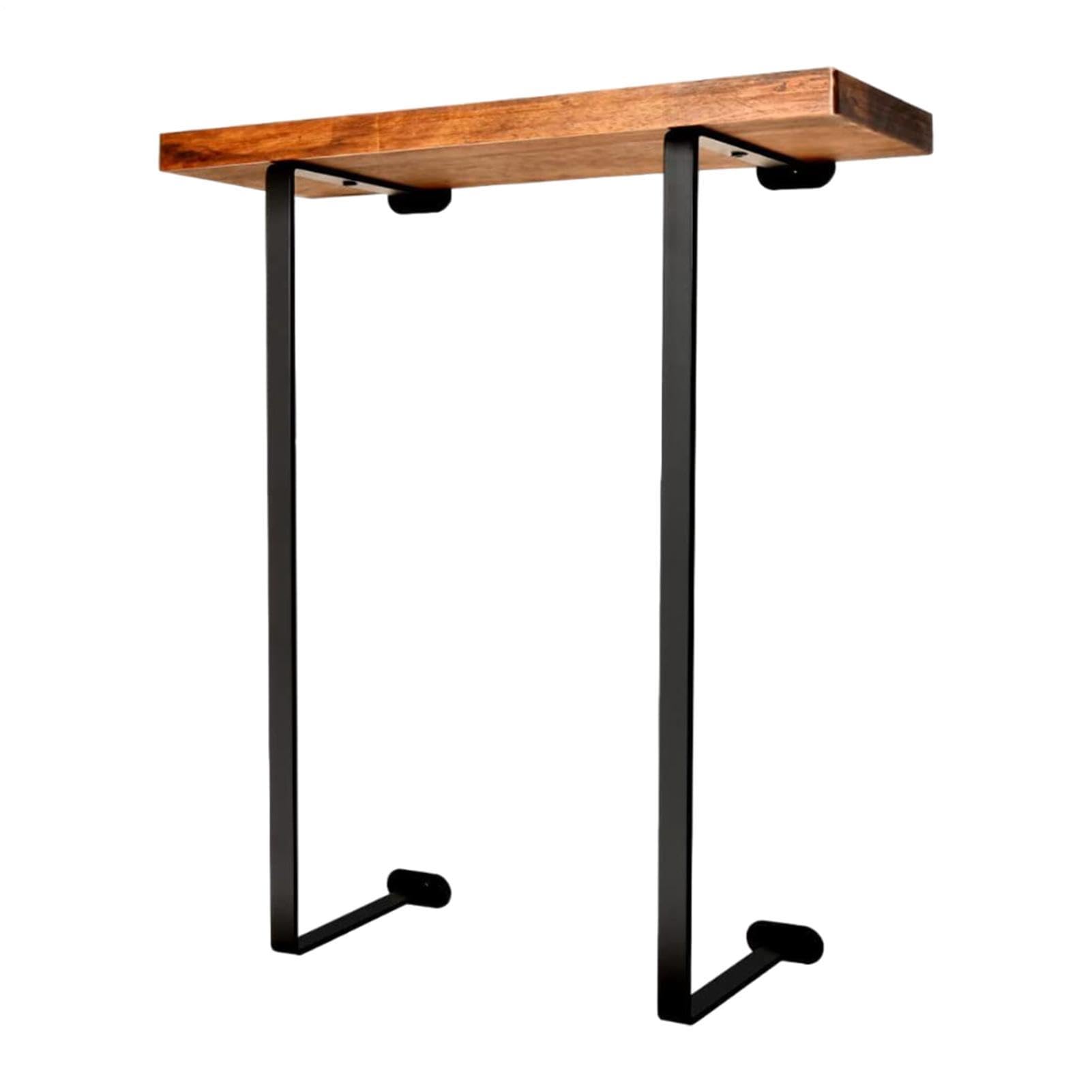 Mensola a parete - 15,7 x 7,8 x 5,9 pollici Supporto in ferro robusto | tavole di legno resistenti | Capacità di peso di 40 kg Previene perdite goccioline Struttura sicura Bagno doccia Attrezzature